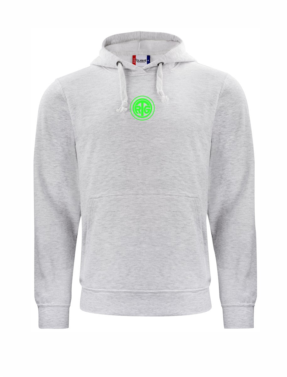 RTG TENNISPLATZ Design Hoodie Unisex hellgrau mit Druck