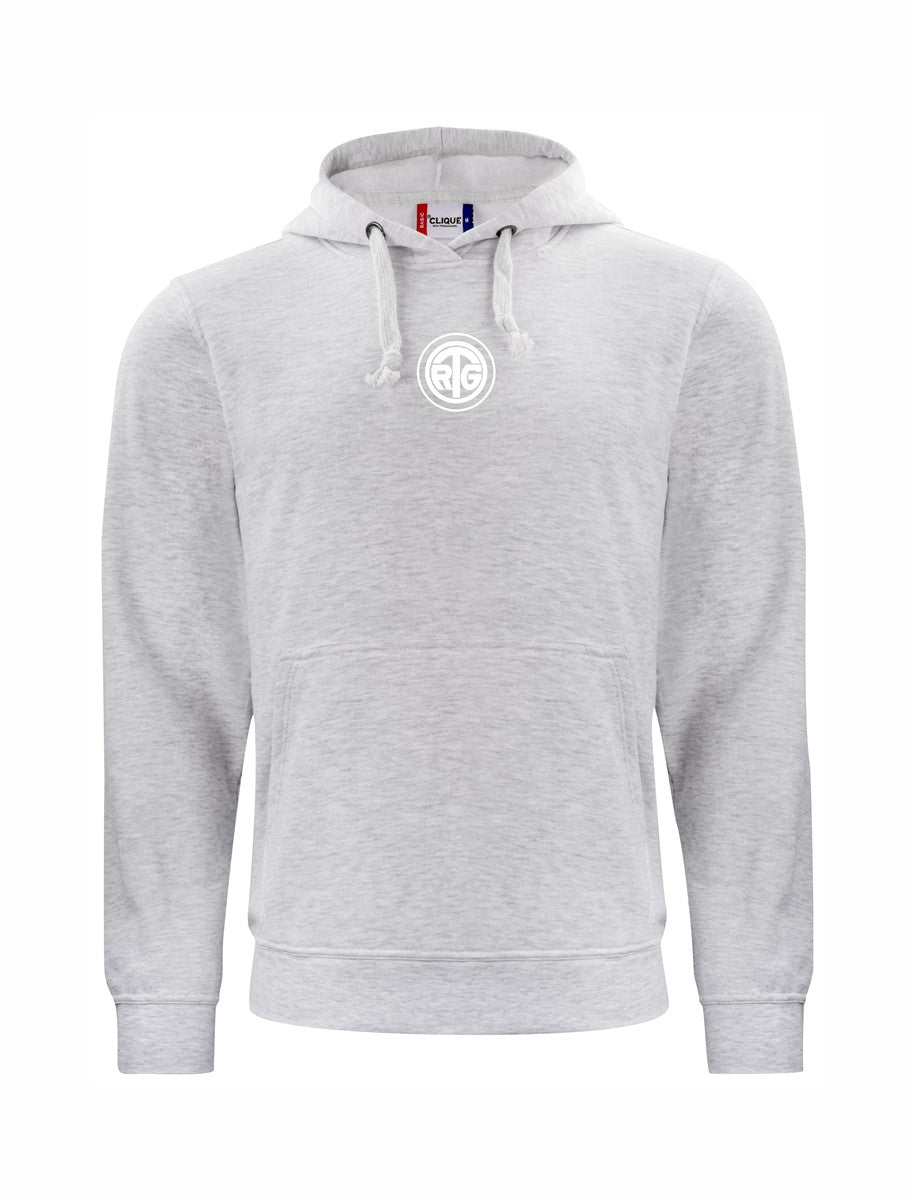RTG TENNISPLATZ Design Hoodie Unisex hellgrau mit Druck