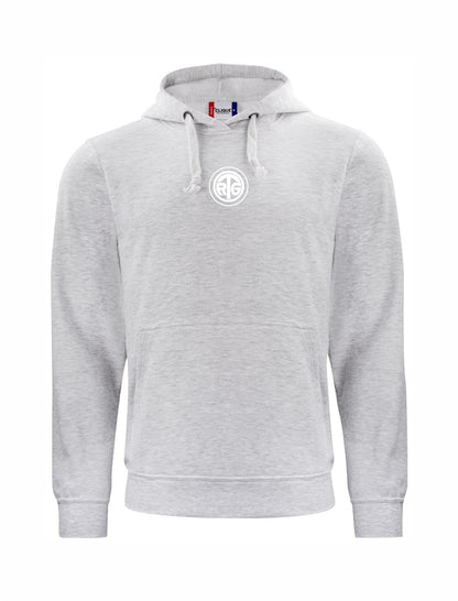 RTG TENNISPLATZ Design Hoodie Unisex hellgrau mit Druck