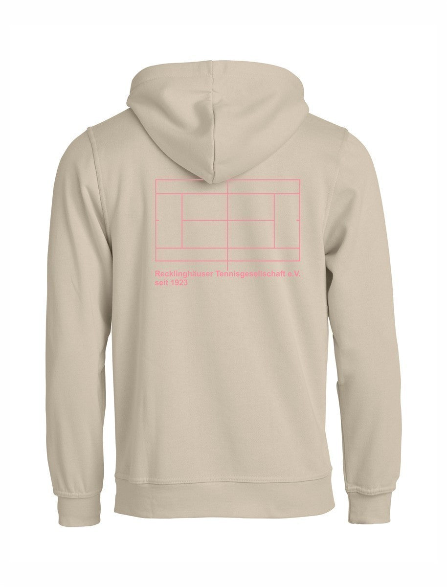RTG TENNISPLATZ Design Hoodie Unisex sand mit Druck