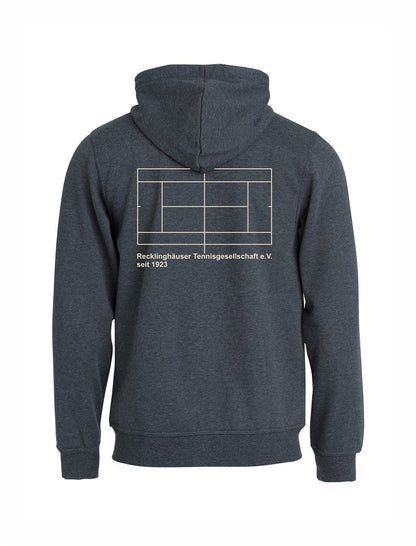 RTG TENNISPLATZ Design Hoody Kapuzenjacke Anthrazit Unisex mit Druck