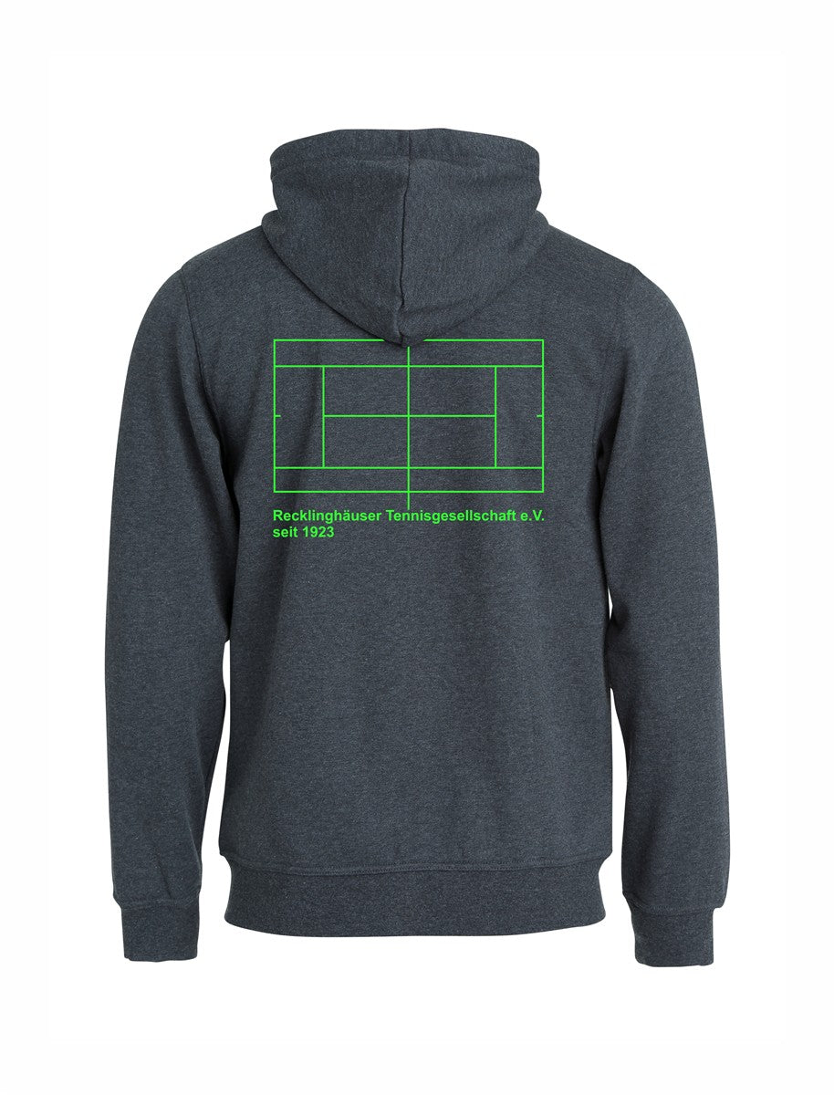 RTG TENNISPLATZ Design Hoody Kapuzenjacke Anthrazit Unisex mit Druck