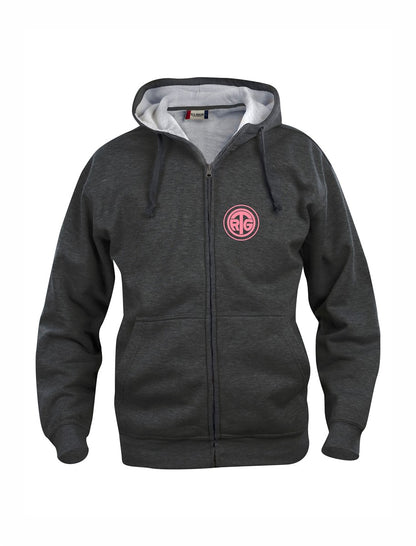 RTG TENNISPLATZ Design Hoody Kapuzenjacke Anthrazit  Unisex mit Druck