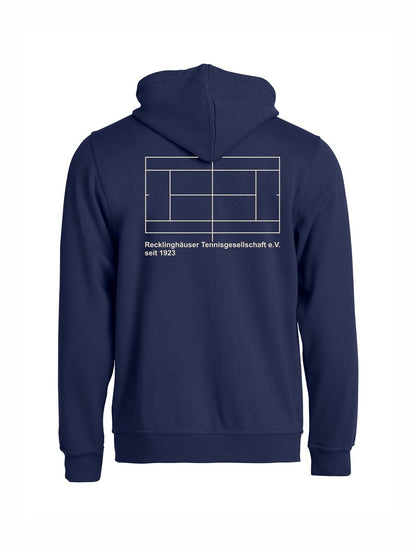 RTG TENNISPLATZ Design Hoody Kapuzenjacke Dark Navy Unisex mit Druck