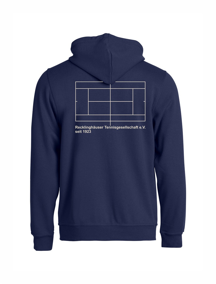 RTG TENNISPLATZ Design Hoody Kapuzenjacke Dark Navy Unisex mit Druck