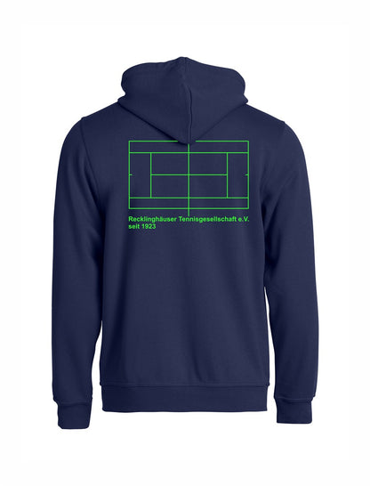 RTG TENNISPLATZ Design Hoody Kapuzenjacke Dark Navy Unisex mit Druck