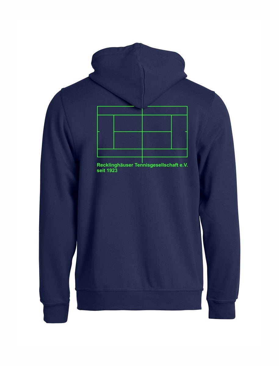 RTG TENNISPLATZ Design Hoody Kapuzenjacke Dark Navy Unisex mit Druck