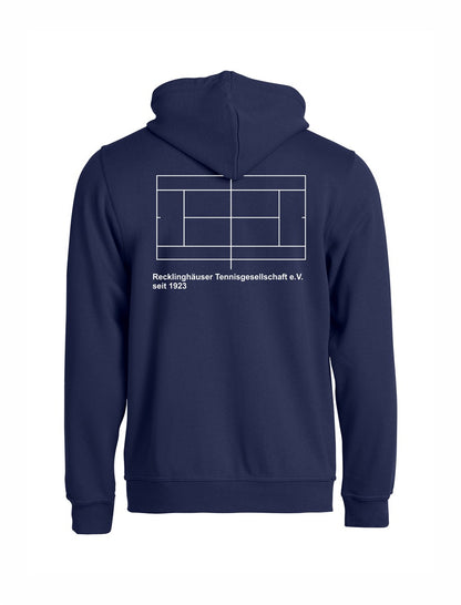RTG TENNISPLATZ Design Hoody Kapuzenjacke Dark Navy Unisex mit Druck