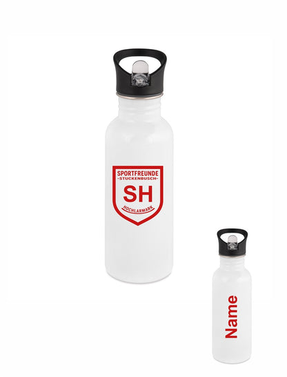 Sportfreunde Stuckenbusch / Hochlarmark Trinkflasche Edelstahl weiß 500ml
