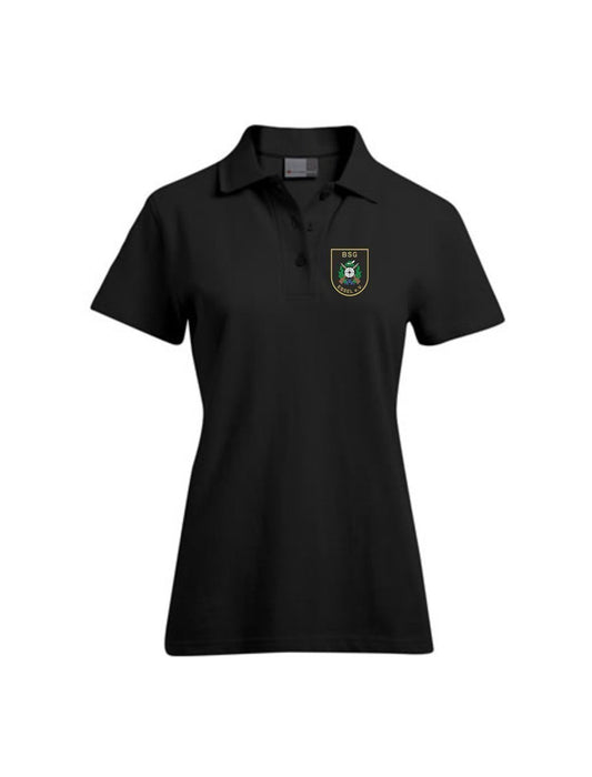 BSG Essel Superior Poloshirt Damen schwarz mit Logodruck