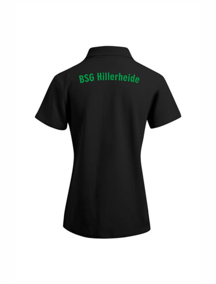 BSG Hillerheide Superior Poloshirt Damen schwarz mit Logodruck