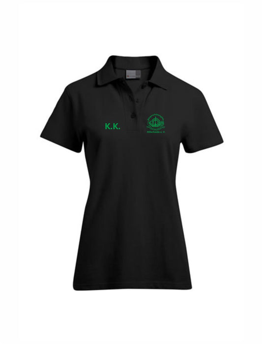 BSG Hillerheide Superior Poloshirt Damen schwarz mit Logodruck