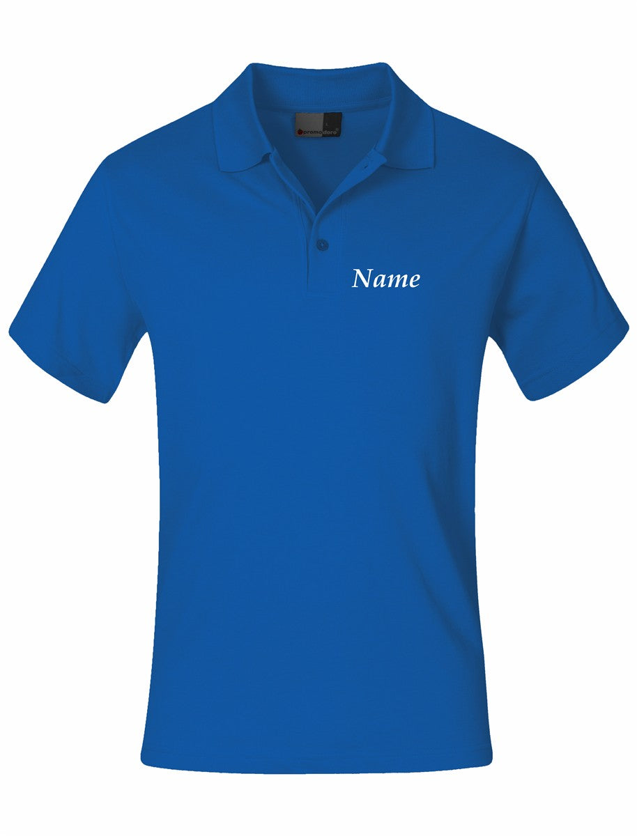 HFK Superior Poloshirt Royal Unisex mit Druck