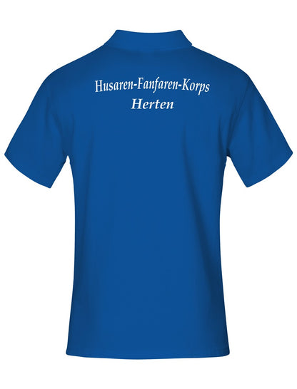 HFK Superior Poloshirt Royal Unisex mit Druck