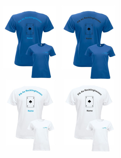 MIT NAME! Pik As Recklinghausen T-Shirt Damen inkl. Stick