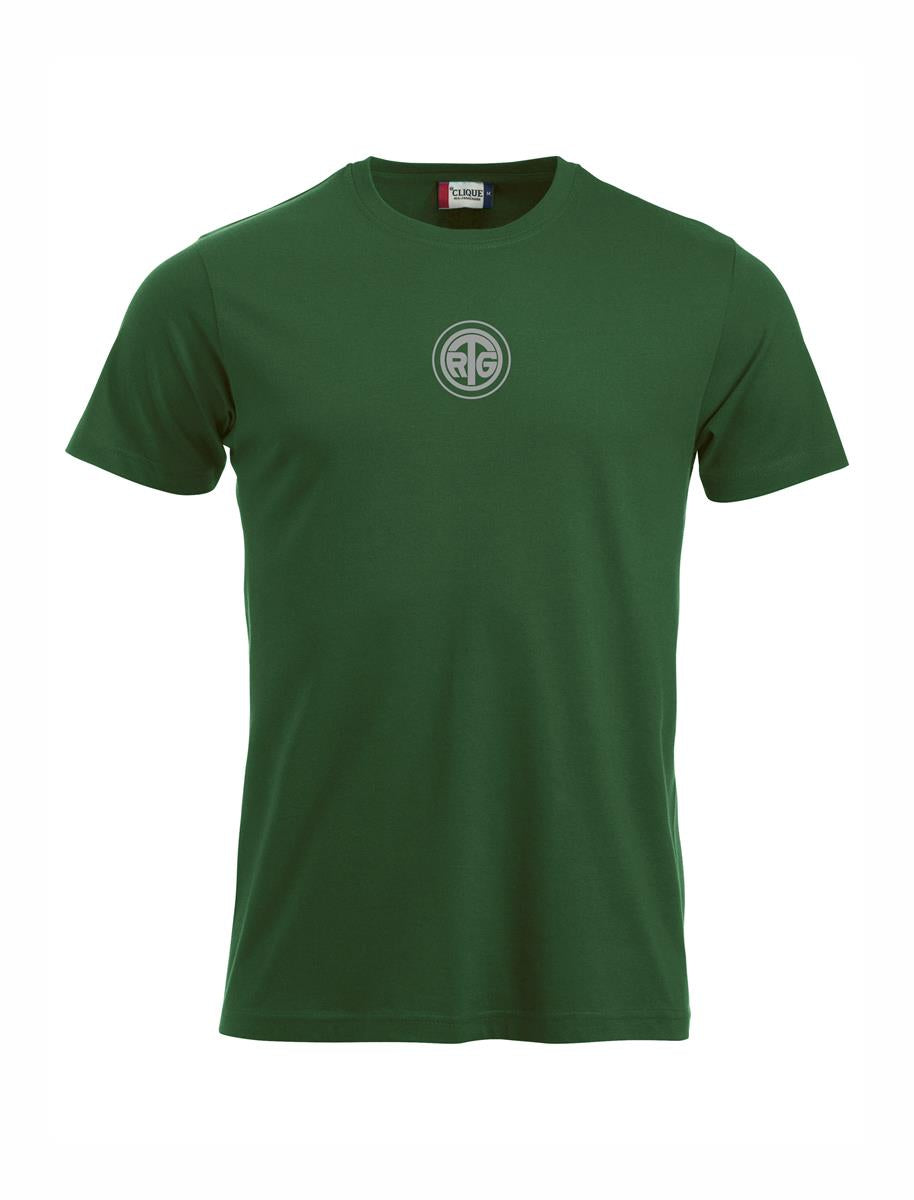 RTG TENNISPLATZ Design T-Shirt Unisex flaschengrün mit Druck