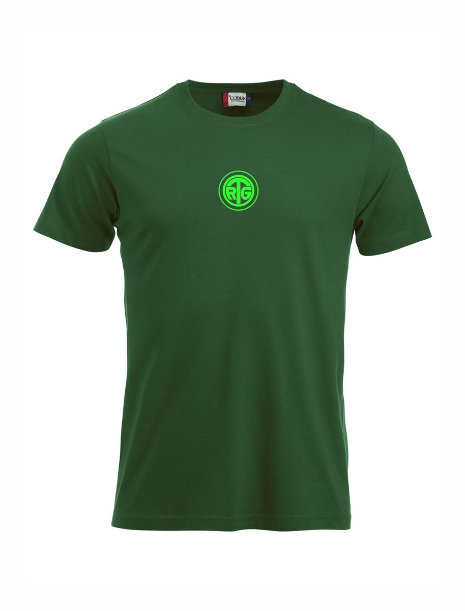 RTG TENNISPLATZ Design T-Shirt Unisex flaschengrün mit Druck