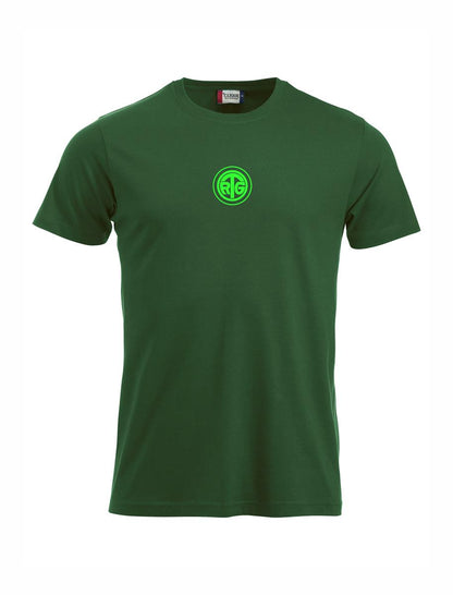 RTG TENNISPLATZ Design T-Shirt Unisex flaschengrün mit Druck