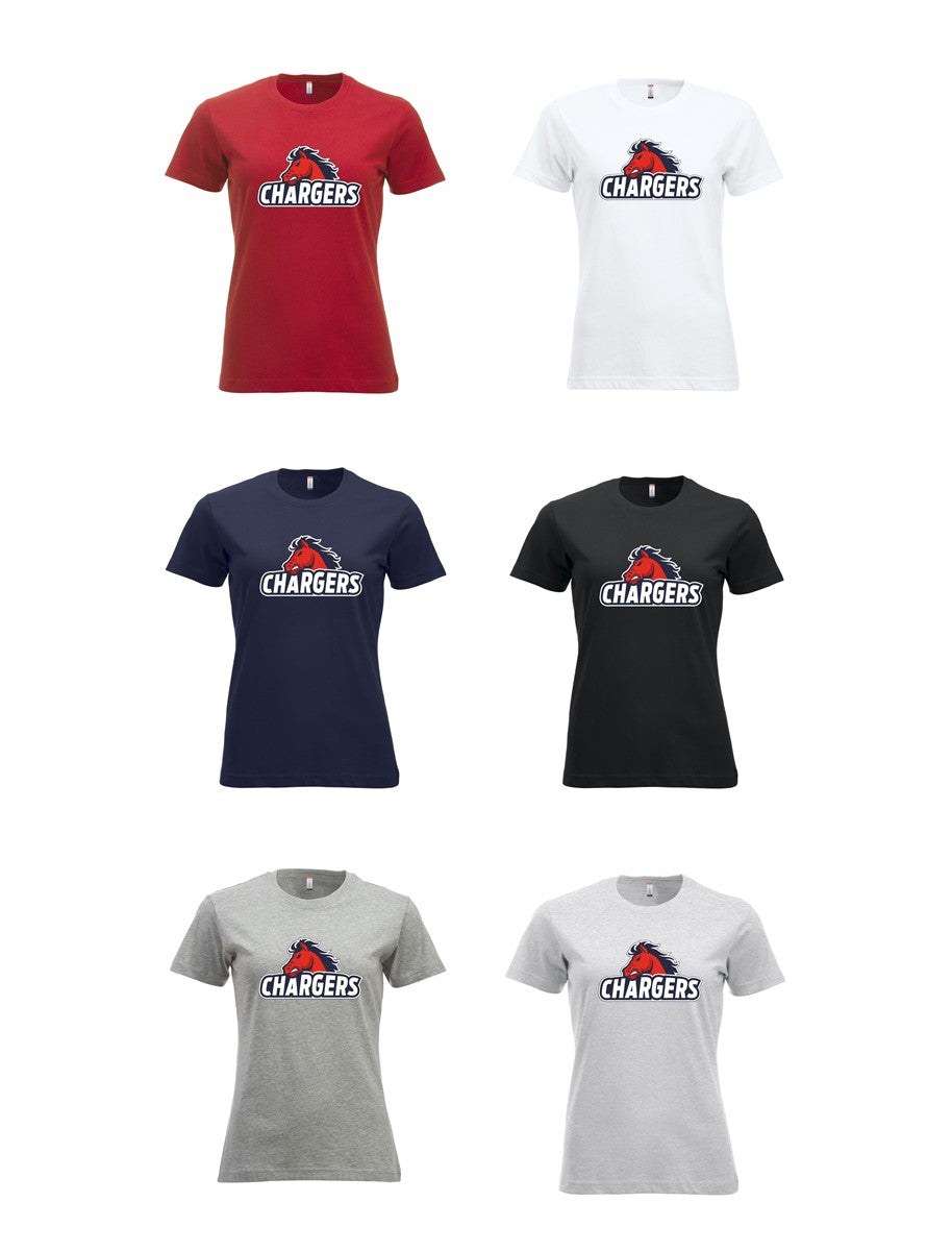 Recklinghausen Chargers T-Shirt großer Logodruck Damen