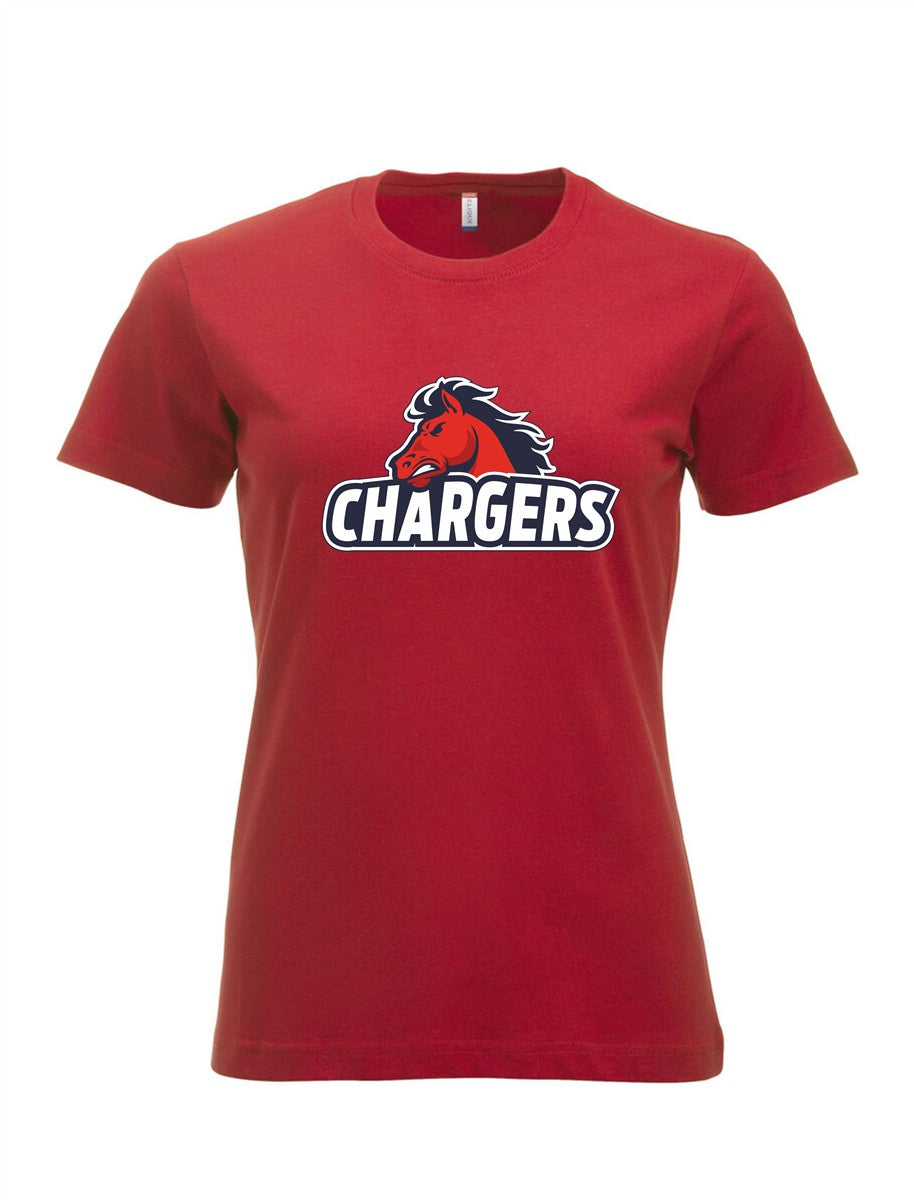 Recklinghausen Chargers T-Shirt großer Logodruck Damen