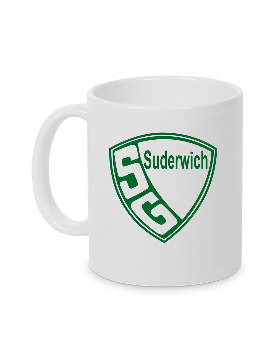 SGS Keramiktasse weiß 330 ml mit Logodruck