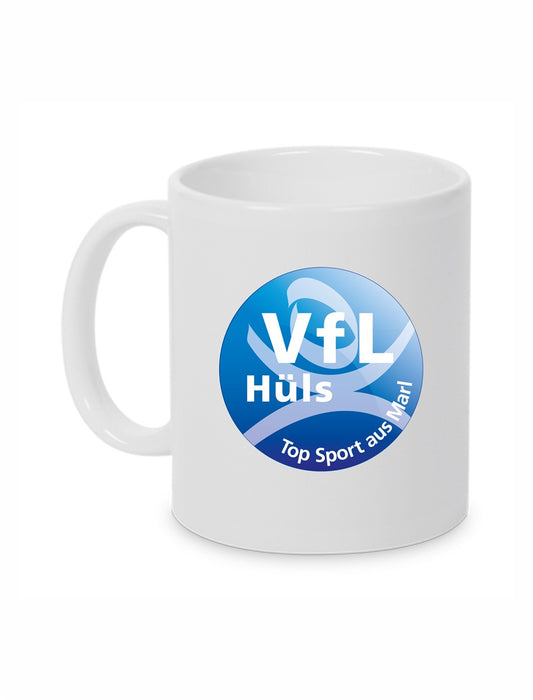 VfL Hüls Rollhockey Keramiktasse weiß 330 ml mit Logo