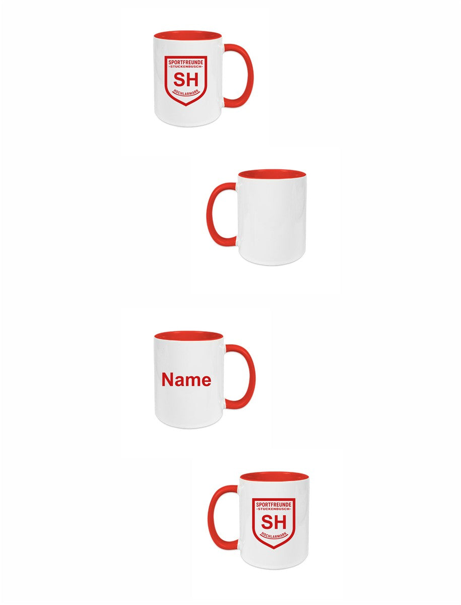 Sportfreunde Stuckenbusch / Hochlarmark Tasse weiß / rot 330 ml