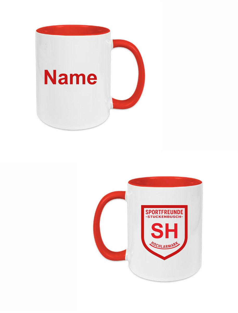 Sportfreunde Stuckenbusch / Hochlarmark Tasse weiß / rot 330 ml