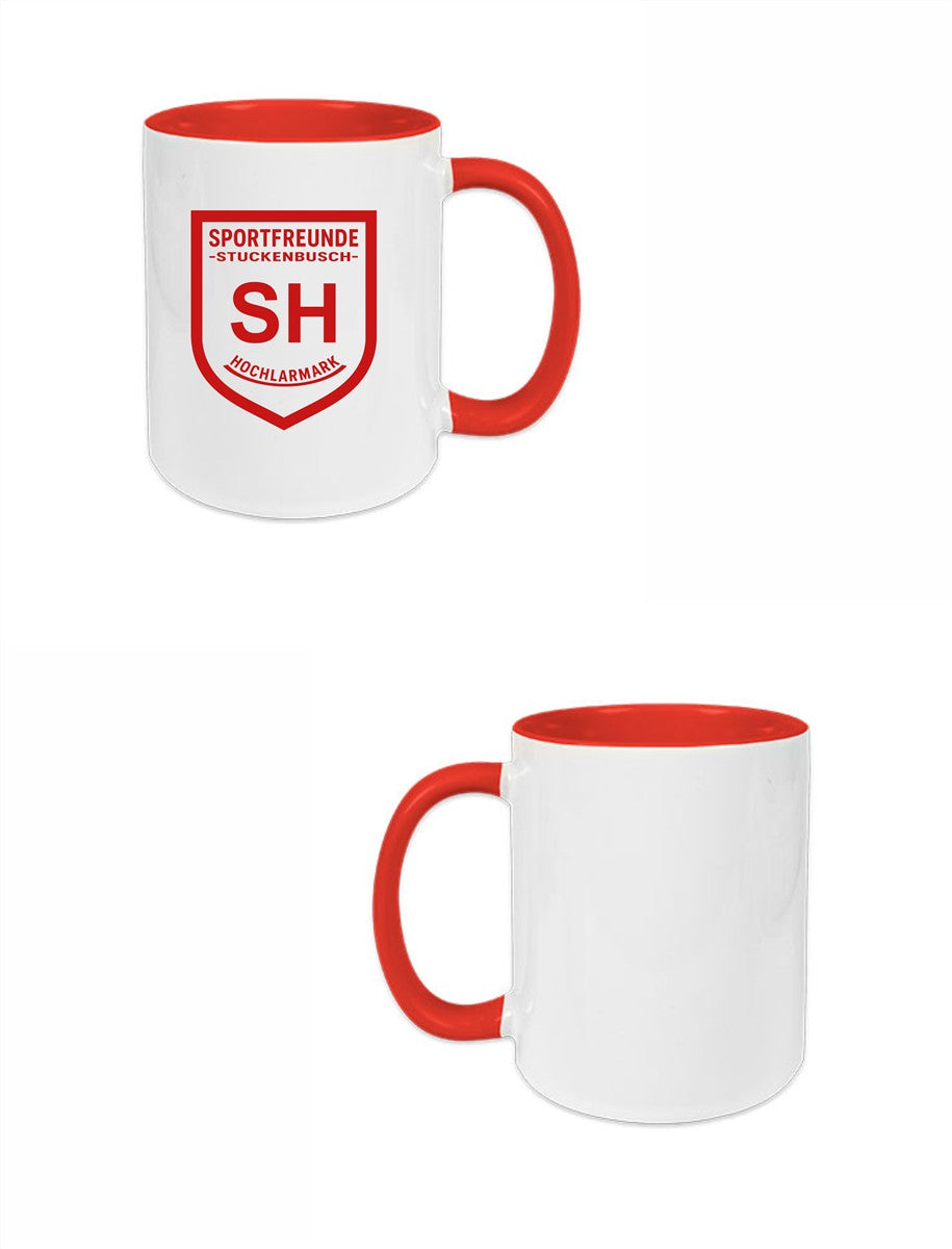 Sportfreunde Stuckenbusch / Hochlarmark Tasse weiß / rot 330 ml