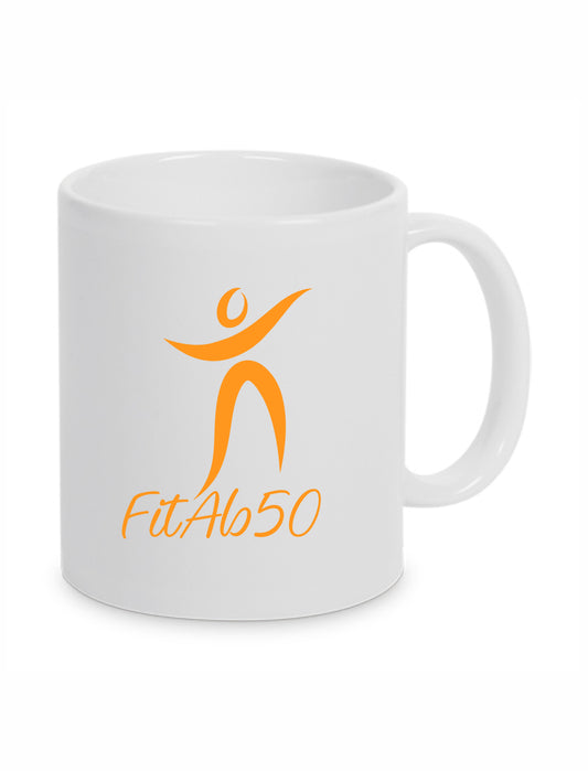 Fitab50 Keramiktasse weiß 330 ml inkl. Logodruck