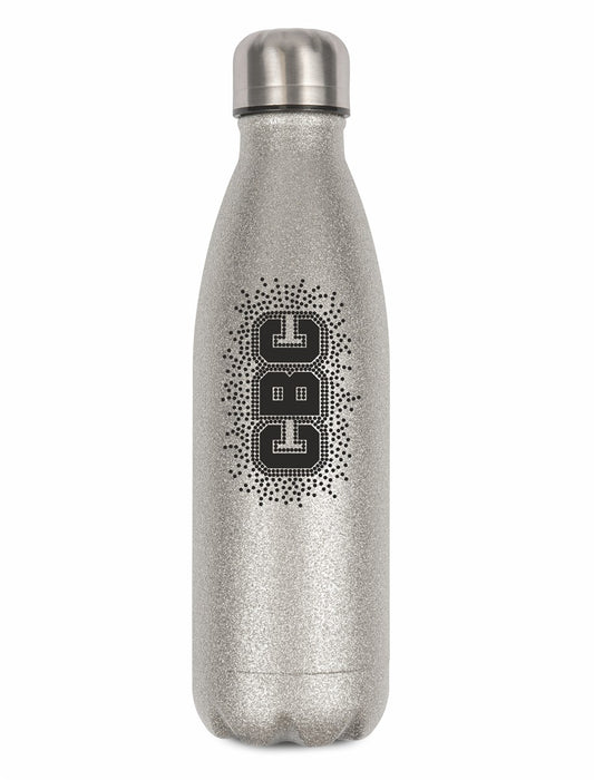 CBC Thermoflasche-Edelstahl silber glitzer 500ml mit SPARK-Oberfläche