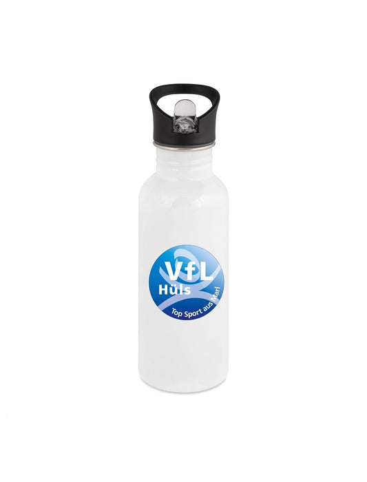 VfL Hüls Rollhockey Trinkflasche Edelstahl weiß 500ml mit Logodruck